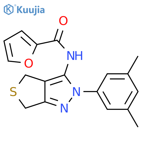 N-2-(3,5-dimethylphenyl)-2H,4H,6H-thieno3,4-cpyrazol-3-ylfuran-2-carboxamide structure