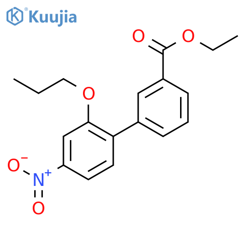 [1,1'-Biphenyl]-3-carboxylic acid, 4'-nitro-2'-propoxy-, ethyl ester structure