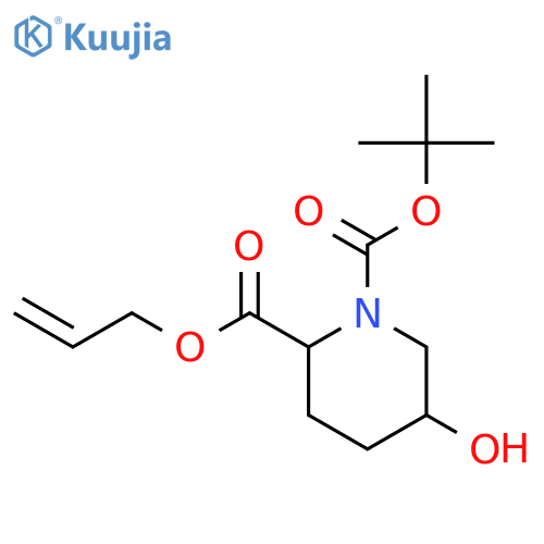 (2S,5S)-2-Allyl 1-tert-Butyl 5-hydroxypiperidine-1,2-dicarboxylate structure