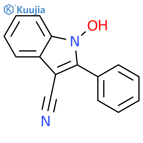 1H-Indole-3-carbonitrile, 1-hydroxy-2-phenyl- structure