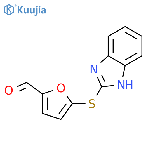 5-(1H-BENZOIMIDAZOL-2-YLSULFANYL)-FURAN-2-CARBALDEHYDE structure