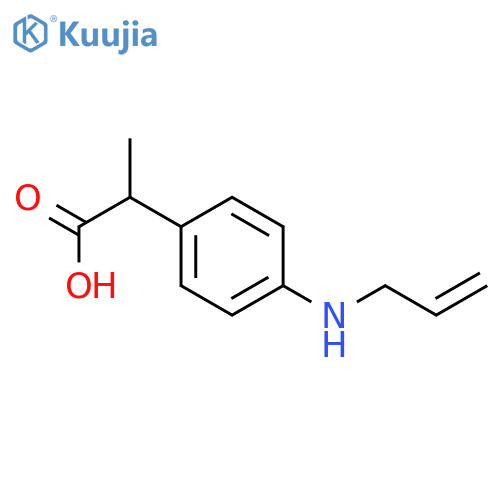 Benzeneacetic acid, a-methyl-4-(2-propen-1-ylamino)- structure