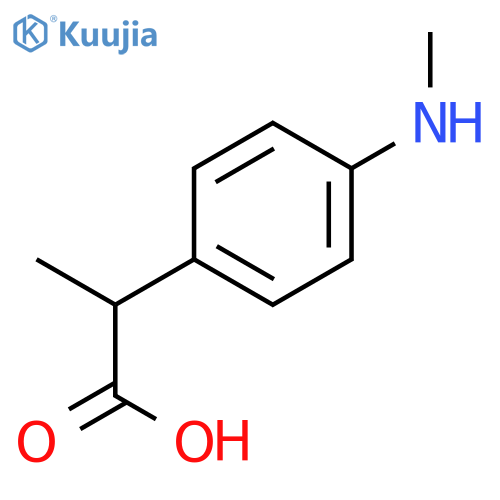 2-[4-(methylamino)phenyl]propanoic acid structure