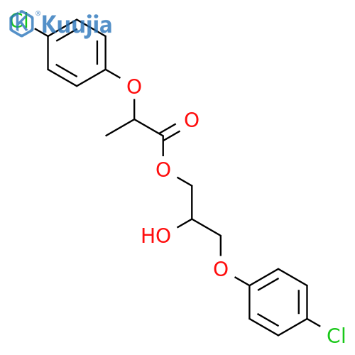 3-(4-chlorophenoxy)-2-hydroxypropyl 2-(4-chlorophenoxy)propanoate structure