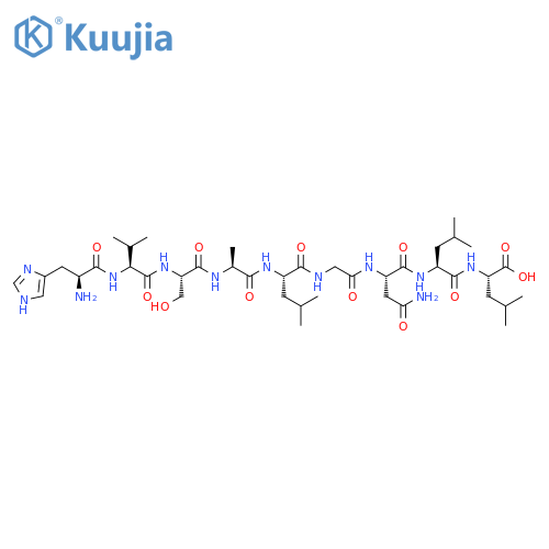 L-Leucine,L-histidyl-L-valyl-L-seryl-L-alanyl-L-leucylglycyl-L-asparaginyl-L-leucyl- structure
