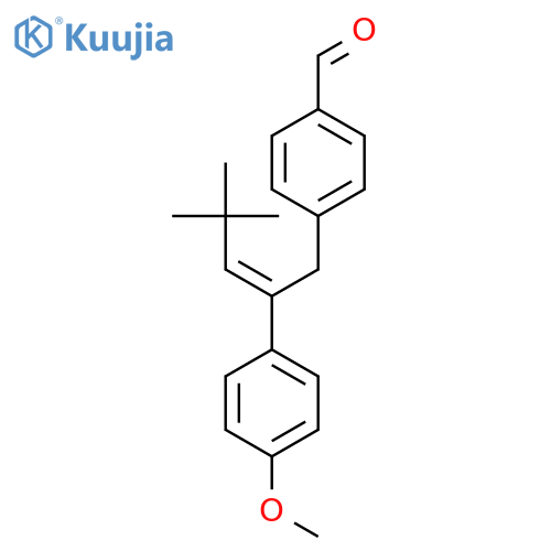 BENZALDEHYDE, 4-[(2E)-2-(4-METHOXYPHENYL)-4,4-DIMETHYL-2-PENTENYL]- structure