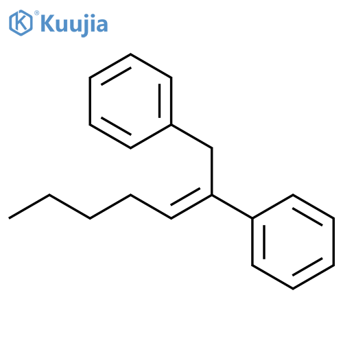 Benzene, 1,1'-[(1E)-1-pentylidene-1,2-ethanediyl]bis- structure
