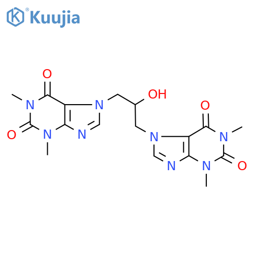 7-[3-(1,3-dimethyl-2,6-dioxo-1,2,3,6-tetrahydro-7H-purin-7-yl)-2-hydroxypropyl]-1,3-dimethyl-3,7-dihydro-1H-purine-2,6-dione structure