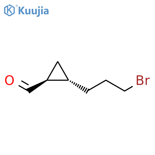 Cyclopropanecarboxaldehyde, 2-(3-bromopropyl)-, (1S,2S)- structure