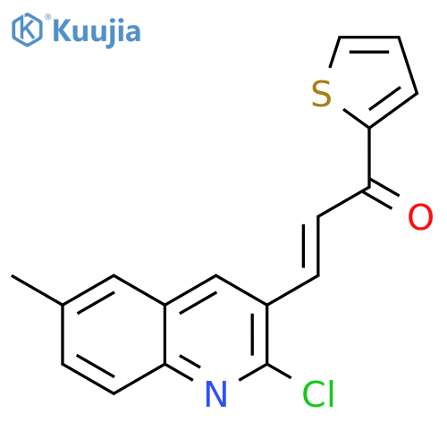 2-PROPEN-1-ONE, 3-(2-CHLORO-6-METHYL-3-QUINOLINYL)-1-(2-THIENYL)- structure