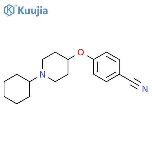 Benzonitrile, 4-[(1-cyclohexyl-4-piperidinyl)oxy]- structure