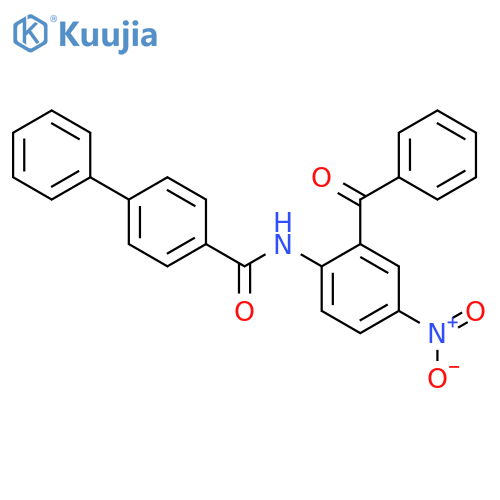 N-(2-benzoyl-4-nitrophenyl)-1,1'-biphenyl-4-carboxamide structure