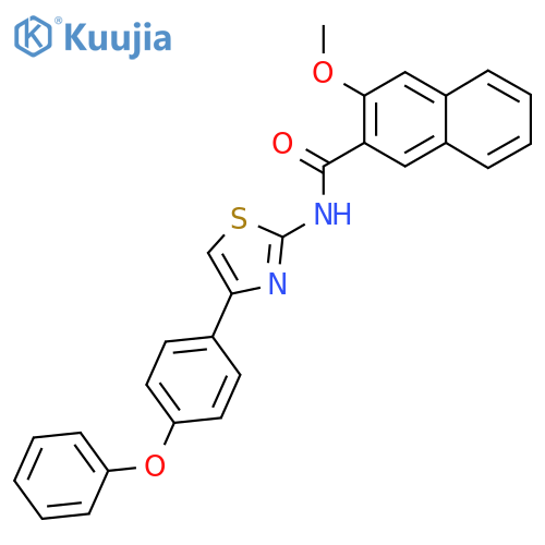 3-methoxy-N-4-(4-phenoxyphenyl)-1,3-thiazol-2-ylnaphthalene-2-carboxamide structure