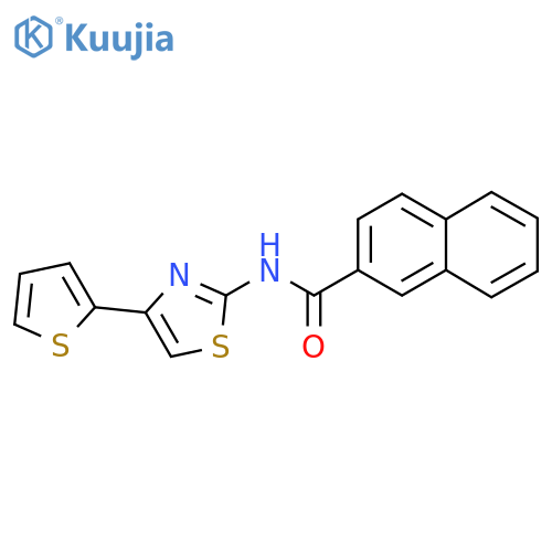 N-4-(thiophen-2-yl)-1,3-thiazol-2-ylnaphthalene-2-carboxamide structure