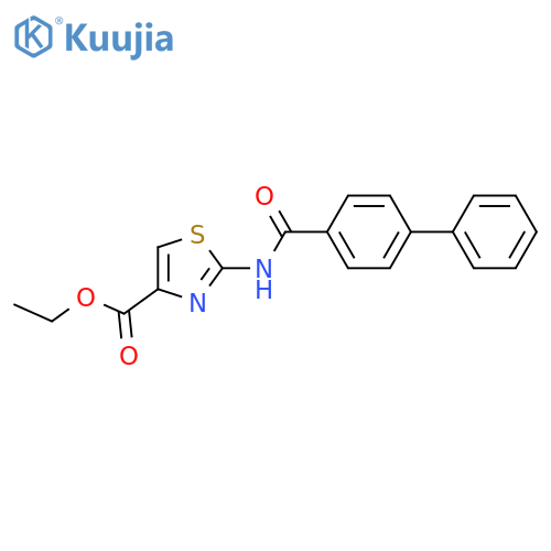 ethyl 2-{1,1'-biphenyl-4-amido}-1,3-thiazole-4-carboxylate structure