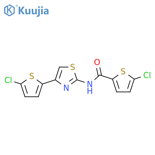 5-chloro-N-4-(5-chlorothiophen-2-yl)-1,3-thiazol-2-ylthiophene-2-carboxamide structure