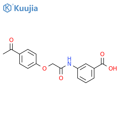 Benzoic acid, 3-[[(4-acetylphenoxy)acetyl]amino]- structure