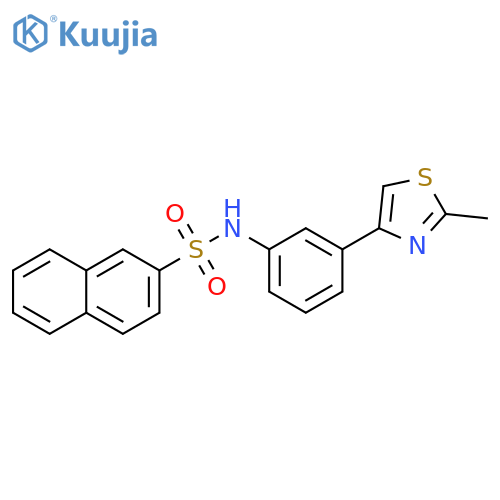 N-[3-(2-methyl-1,3-thiazol-4-yl)phenyl]naphthalene-2-sulfonamide structure