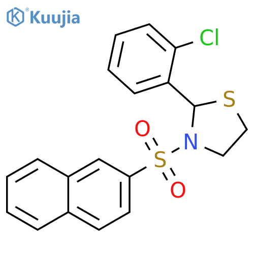2-(2-chlorophenyl)-3-(naphthalene-2-sulfonyl)-1,3-thiazolidine structure