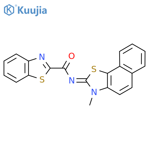 N-(2Z)-3-methyl-2H,3H-naphtho2,1-d1,3thiazol-2-ylidene-1,3-benzothiazole-2-carboxamide structure