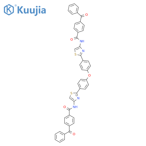 4-benzoyl-N-2-(4-{4-4-(4-benzoylbenzamido)-1,3-thiazol-2-ylphenoxy}phenyl)-1,3-thiazol-4-ylbenzamide structure