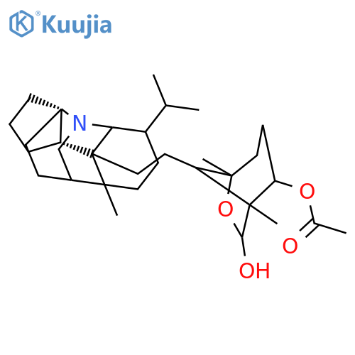 [7-Hydroxy-1,5-dimethyl-8-[2-(1-methyl-14-propan-2-yl-12-azapentacyclo[8.6.0.02,13.03,7.07,12]hexadecan-2-yl)ethyl]-6-oxabicyclo[3.2.1]octan-2-yl] acetate structure