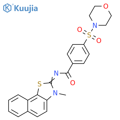 N-(2E)-3-methyl-2H,3H-naphtho2,1-d1,3thiazol-2-ylidene-4-(morpholine-4-sulfonyl)benzamide structure