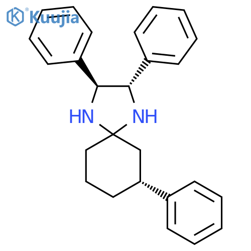 1,4-Diazaspiro[4.5]decane, 2,3,7-triphenyl-, (2S,3S,7R)- structure