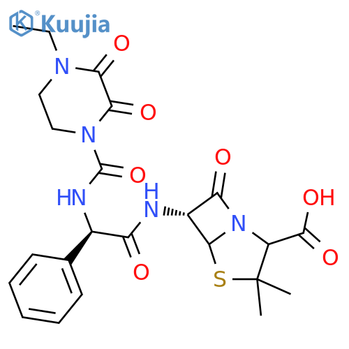 (2S,5R,6R)-6-2-carboxy-2-(thiophen-3-yl)acetamido-3,3-dimethyl-7-oxo-4-thia-1-azabicyclo3.2.0heptane-2-carboxylic acid structure
