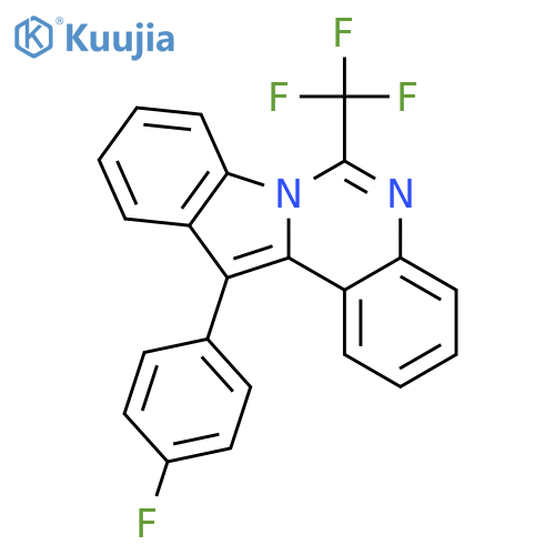 Indolo[1,2-c]quinazoline, 12-(4-fluorophenyl)-6-(trifluoromethyl)- structure