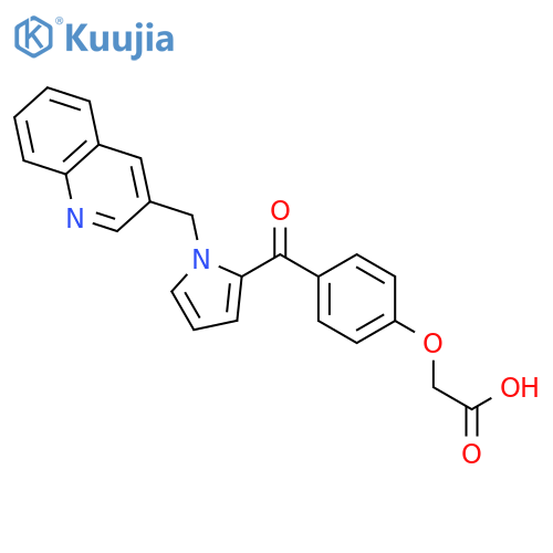 ACETIC ACID, [4-[[1-(3-QUINOLINYLMETHYL)-1H-PYRROL-2-YL]CARBONYL]PHENOXY]- structure