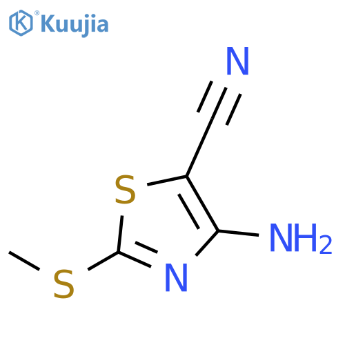 4-amino-2-(methylsulfanyl)-1,3-thiazole-5-carbonitrile structure