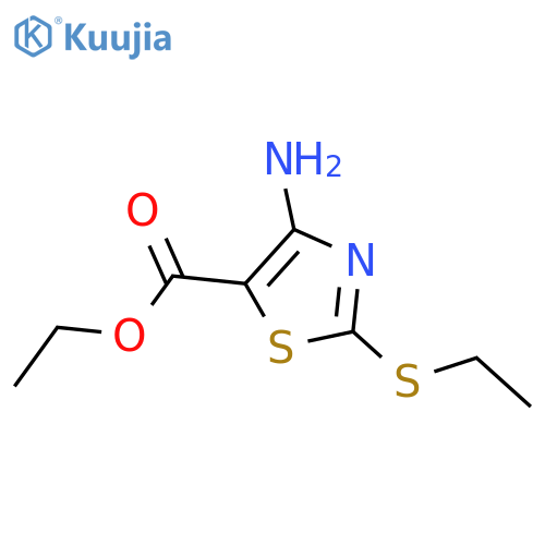 Ethyl 4-amino-2-(ethylthio)-1,3-thiazole-5-carboxylate structure