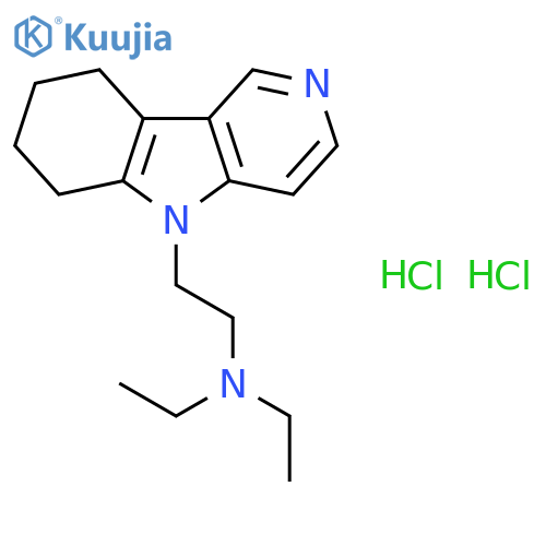 N,N-diethyl-2-(6,7,8,9-tetrahydro-5H-pyrido[4,3-b]indol-5-yl)ethanamine dihydrochloride structure