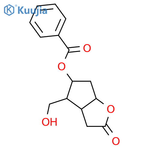 (3aR,4S,5R,6aS)-4-(hydroxymethyl)-2-oxo-hexahydro-2H-cyclopenta[b]furan-5-yl benzoate structure