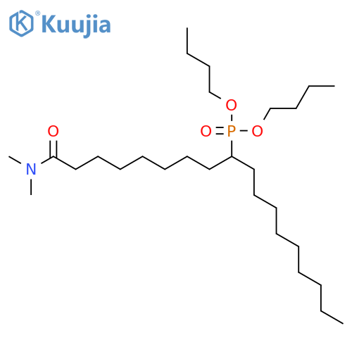 Phosphonic acid, [1-[8-(dimethylamino)-8-oxooctyl]decyl]-, dibutyl ester structure