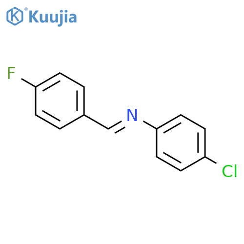 Benzenamine, 4-chloro-N-[(4-fluorophenyl)methylene]- structure