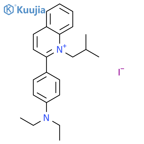 Quinolinium, 2-[4-(diethylamino)phenyl]-1-(2-methylpropyl)-, iodide structure