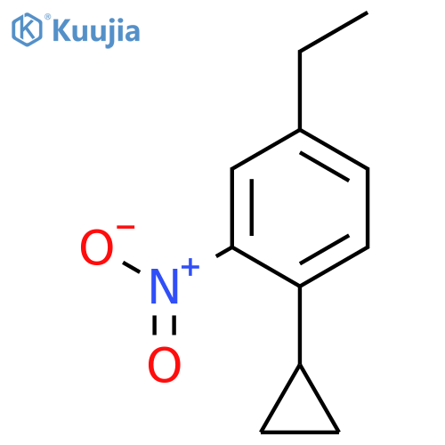 BENZENE, 1-CYCLOPROPYL-4-ETHYL-2-NITRO- structure