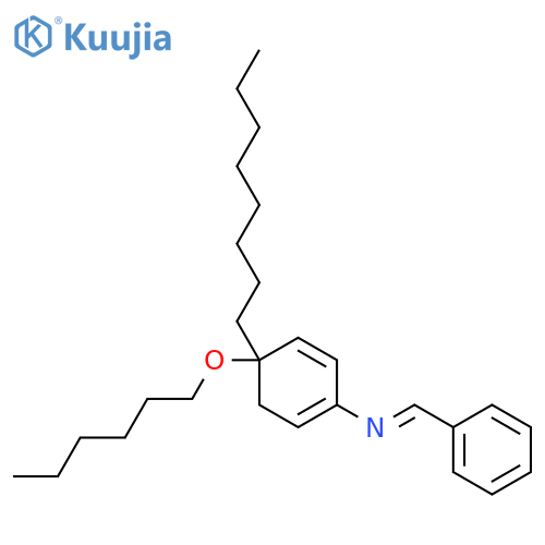 P-Hexyloxybenzylidene p-octylaniline structure