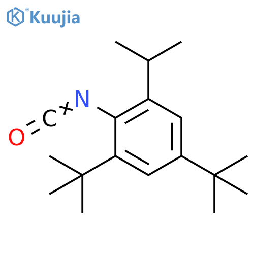 Benzene, 1,5-bis(1,1-dimethylethyl)-2-isocyanato-3-(1-methylethyl)- structure