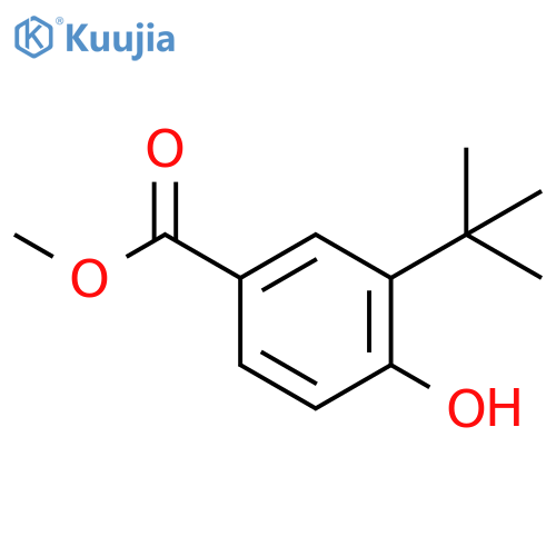 3-Tert-butyl-4-hydroxybenzoic acid methyl ester structure