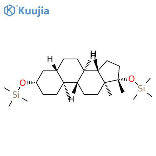 [(17-Methyl-5α-androstane-3β,17β-diyl)bis(oxy)]bis(trimethylsilane) structure