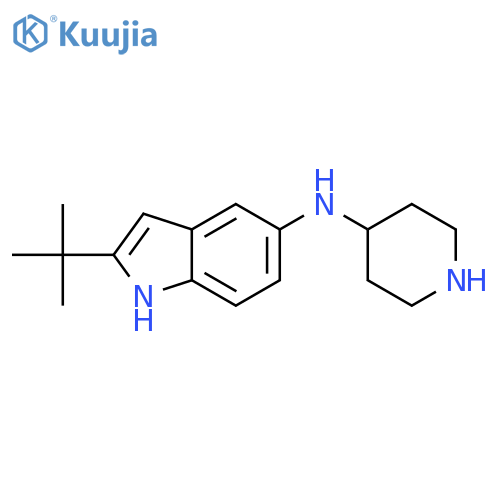 2-tert-Butyl-N-piperidin-4-yl-1H-indol-5-amine structure