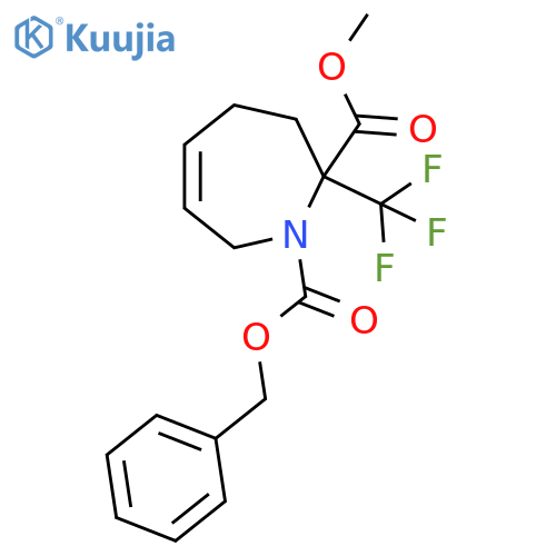 1-Benzyl 2-methyl 2-(trifluoromethyl)-2,3,4,7-tetrahydroazepine-1,2-dicarboxylate structure