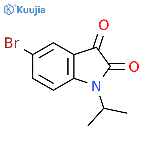 5-bromo-1-(propan-2-yl)-2,3-dihydro-1H-indole-2,3-dione structure