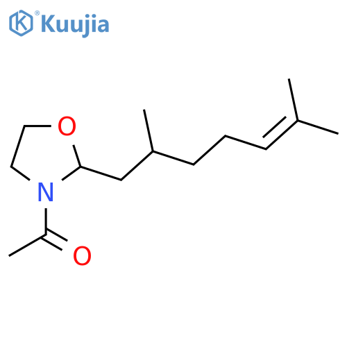 3-Acetyl-2-(2,6-dimethyl-5-heptenyl)oxazolidine structure
