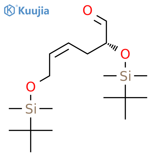 4-Hexenal, 2,6-bis[[(1,1-dimethylethyl)dimethylsilyl]oxy]-, (2R,4Z)- structure