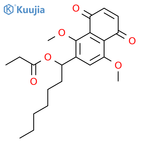 1,4-NAPHTHALENEDIONE, 5,8-DIMETHOXY-6-[1-(1-OXOPROPOXY)HEPTYL]- structure