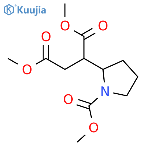 BUTANEDIOIC ACID, [1-(METHOXYCARBONYL)-2-PYRROLIDINYL]-, DIMETHYL ESTER structure